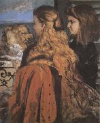 Gustave Courbet Three girl oil painting